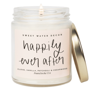 Happily Ever After Soy Candle - Clear Jar - 9 oz (Palo Santo Patchouli)