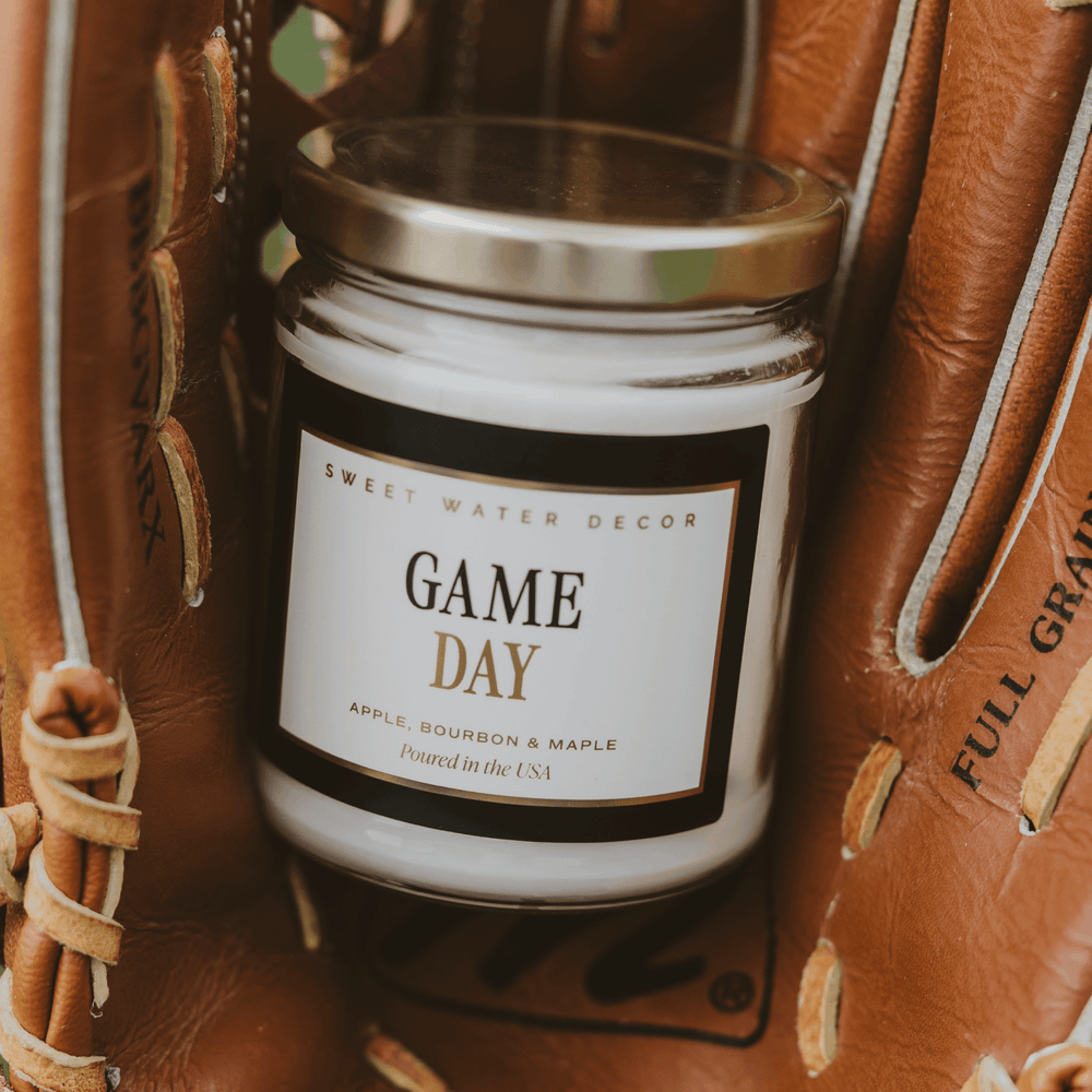 Game Day Black Soy Candle - Clear Jar - 9 oz