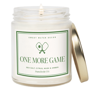 One More Pickleball Game Soy Candle - Clear Jar - 9 oz