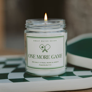 One More Pickleball Game Soy Candle - Clear Jar - 9 oz