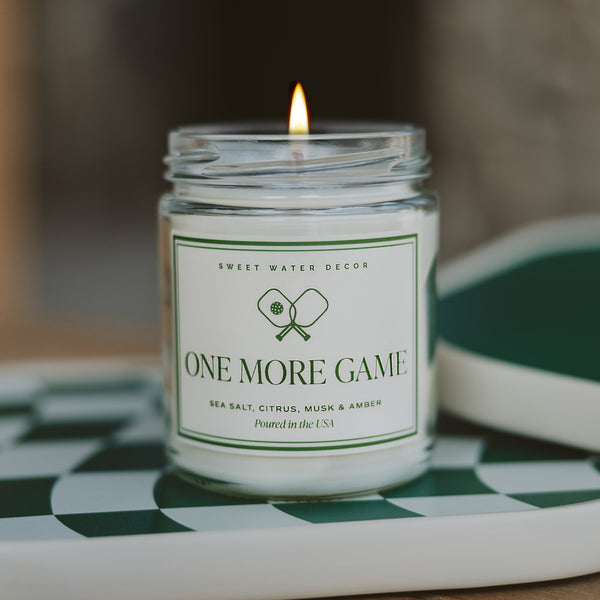 One More Pickleball Game Soy Candle - Clear Jar - 9 oz
