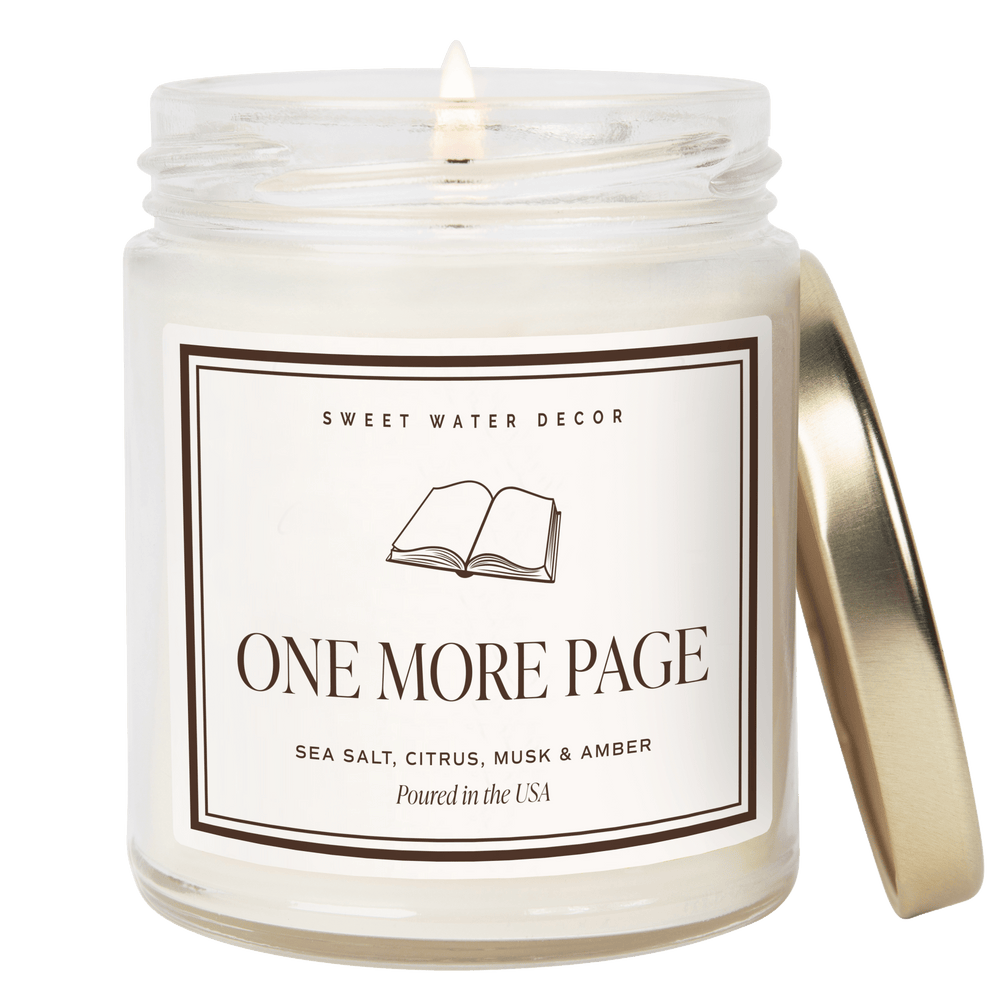 One More Page Soy Candle - Clear Jar - 9 oz