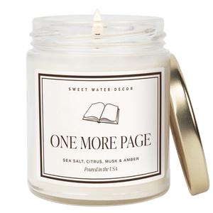 One More Page Soy Candle - Clear Jar - 9 oz
