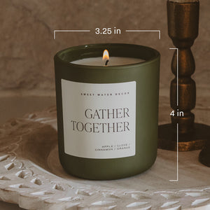 Gather Together Soy Candle - Olive Matte Jar - 15 oz (Farmhouse)
