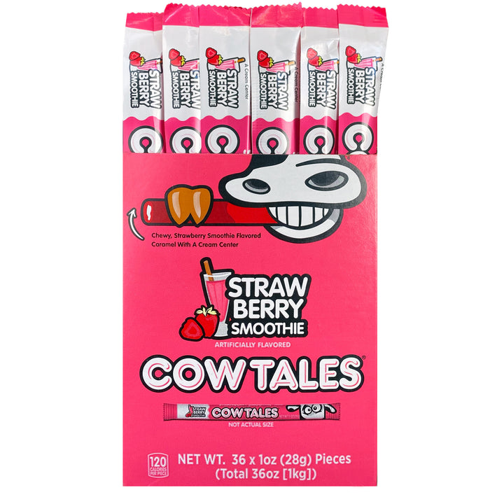 Goetze's Candy Cow Tales Caramel Chewy Candy Sticks, 1 Ounce  - 36 Count Display Box