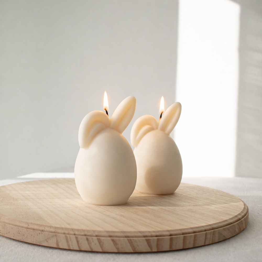 Easter Egg with Bunny Ears Candle