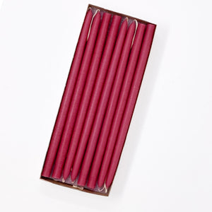 Mole Hollow Candles, 10" Tiny Unscented Taper Candle, Set of 24- Choose from 39 Colors!