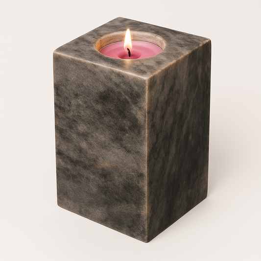 Rectangular Marble Candle Holder – Sculpted Serenity in Stone