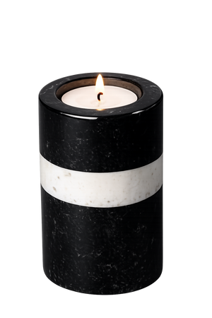 Noir & Blanc Striped Candle Holders – Monochrome Drama in Sculptural Form