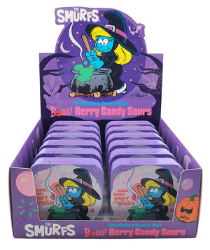 The Smurfs Boo! Berry Candy Sours Tin, 1.4 Ounce Tin - 12 Count Display Box