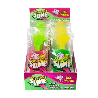 Face Twisters Sour Tongue Slime, 1.4 Ounce - 24 Count Display Box