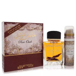 Lattafa Pure Oudi Eau de Parfum Spray Unisex Perfume, 100 ml + Deodorant Spray 50 ml