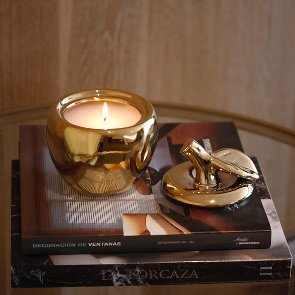 Gold Malus Apple Candle