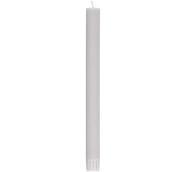 British Colour Standard 25cm / 10'' H Gull Grey Eco Dinner Candles, Gift Box of 6