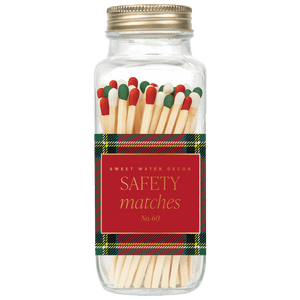 Holiday Red, Green, White Tip Safety Matches - 60 Count, 3.75"
