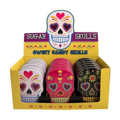 Halloween Sugar Skulls Sweet Candy, 1.4 Ounce Tins