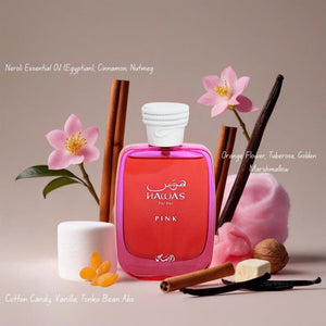 RASASI Hawas Pink For Her Eau de Parfum Spray 100ml (3.4 oz) – Floral Fruity Perfume for Women with Neroli, Vanilla, Cotton Candy & Marshmallow | Luxurious Feminine Scent