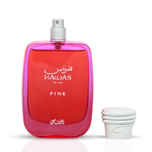 RASASI Hawas Pink For Her Eau de Parfum Spray 100ml (3.4 oz) – Floral Fruity Perfume for Women with Neroli, Vanilla, Cotton Candy & Marshmallow | Luxurious Feminine Scent