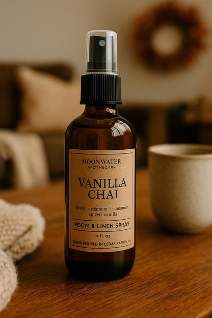 Vanilla Chai - REED DIFFUSER & ROOM SPRAY -- Spiced, Sweet Cream Aroma. by Moon Water Apothecary!
