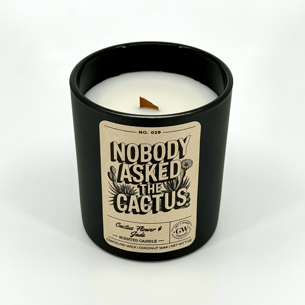 Nobody Asked the Cactus — Cactus Flower & Jade Candle