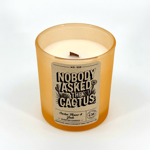 Nobody Asked the Cactus — Cactus Flower & Jade Candle