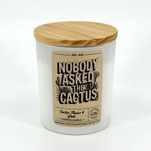 Nobody Asked the Cactus — Cactus Flower & Jade Candle