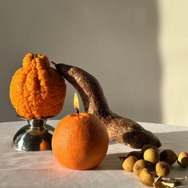 Large Orange Candle