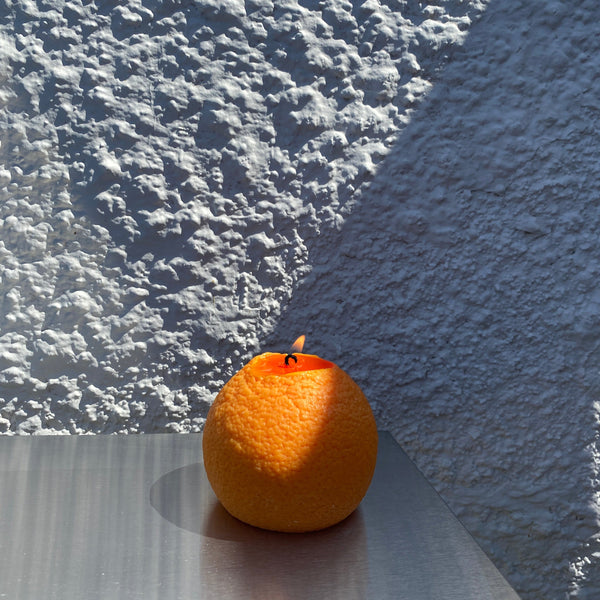 Large Orange Candle
