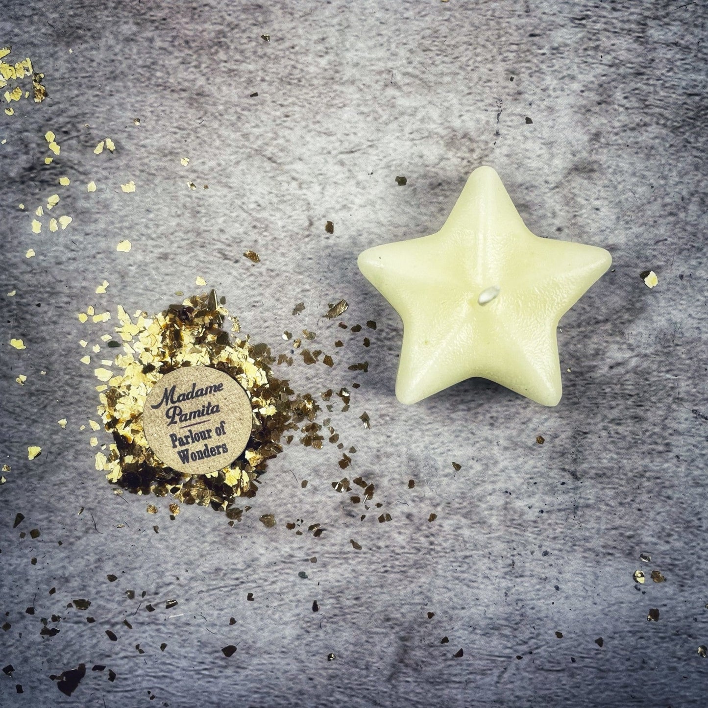 Beeswax Sister Star Spell Candle - Protection & Spiritual Power Magic