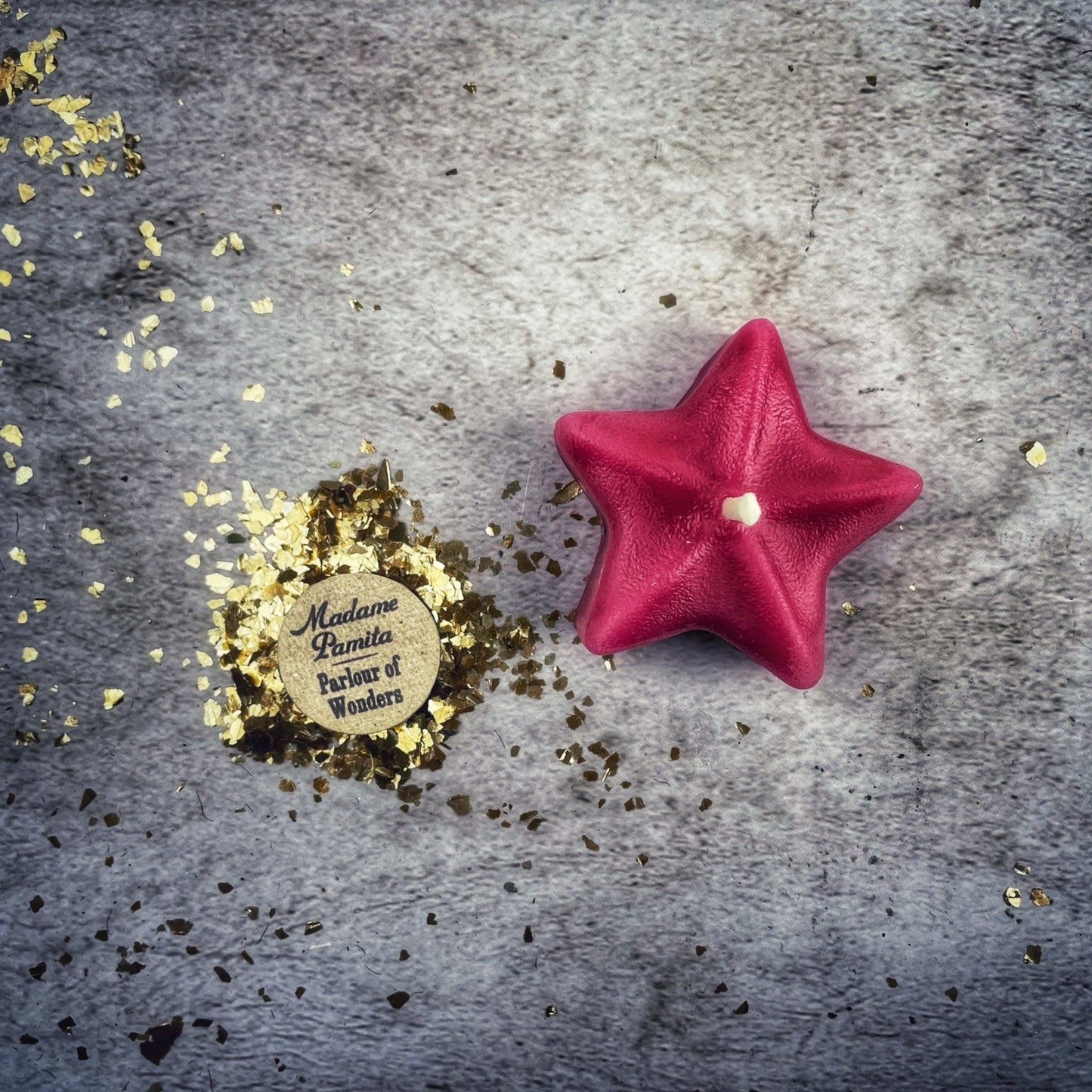 Beeswax Sister Star Spell Candle - Protection & Spiritual Power Magic