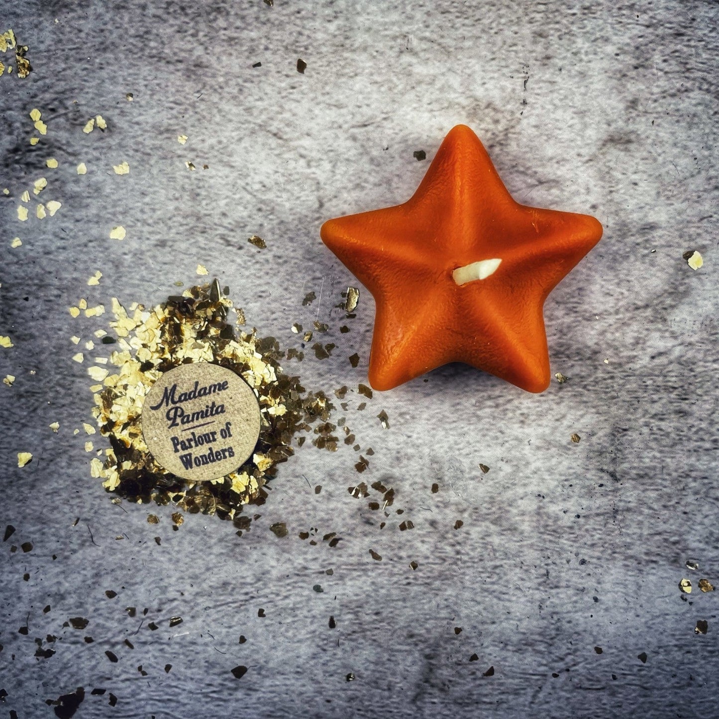 Beeswax Sister Star Spell Candle - Protection & Spiritual Power Magic