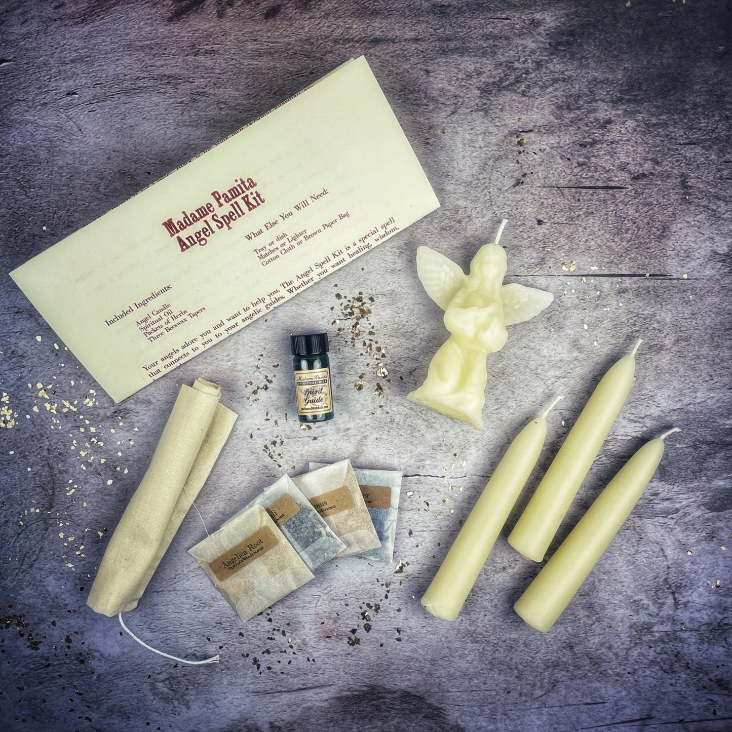 Angel Candle Spell Kit - Connect with Spirit Guides & Divine Blessings