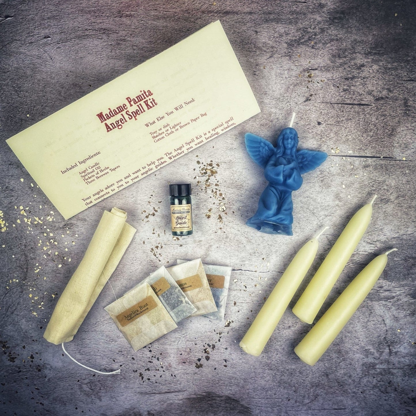 Angel Candle Spell Kit - Connect with Spirit Guides & Divine Blessings