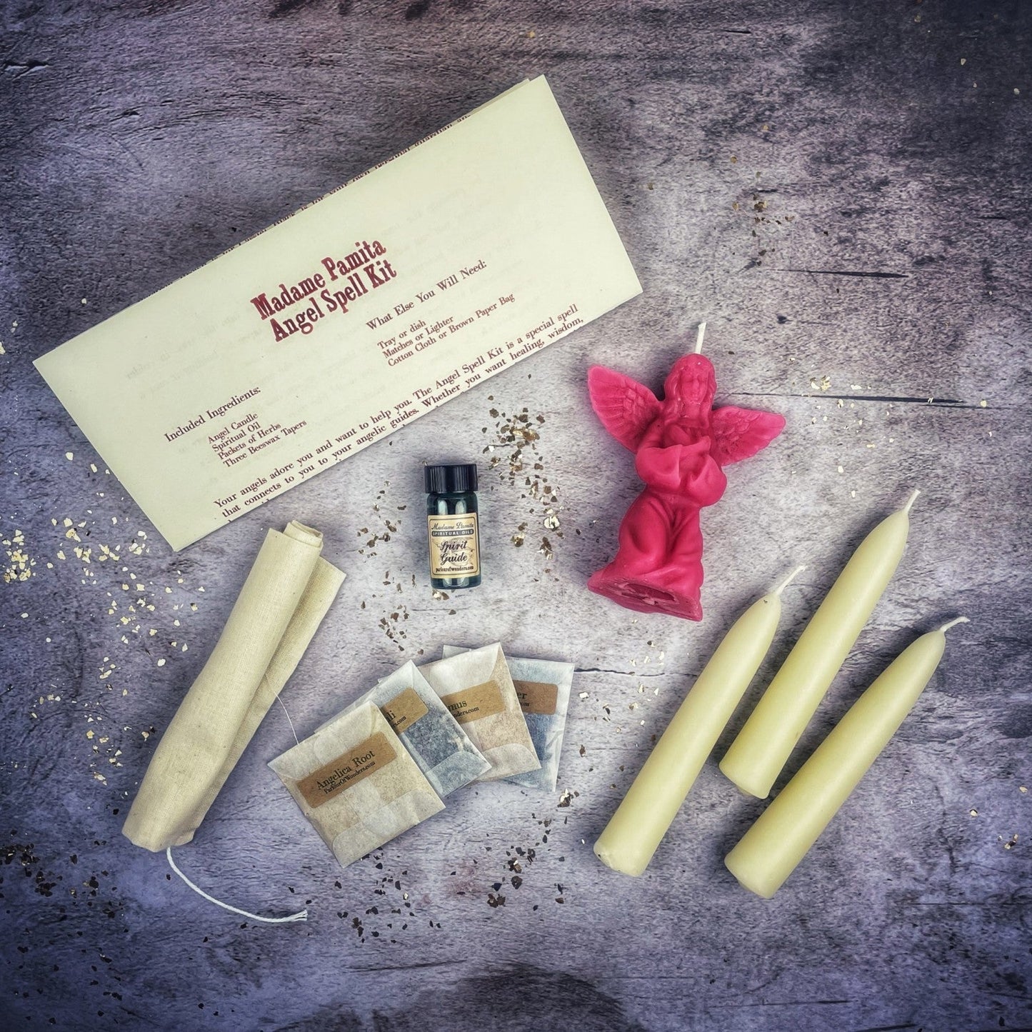 Angel Candle Spell Kit - Connect with Spirit Guides & Divine Blessings