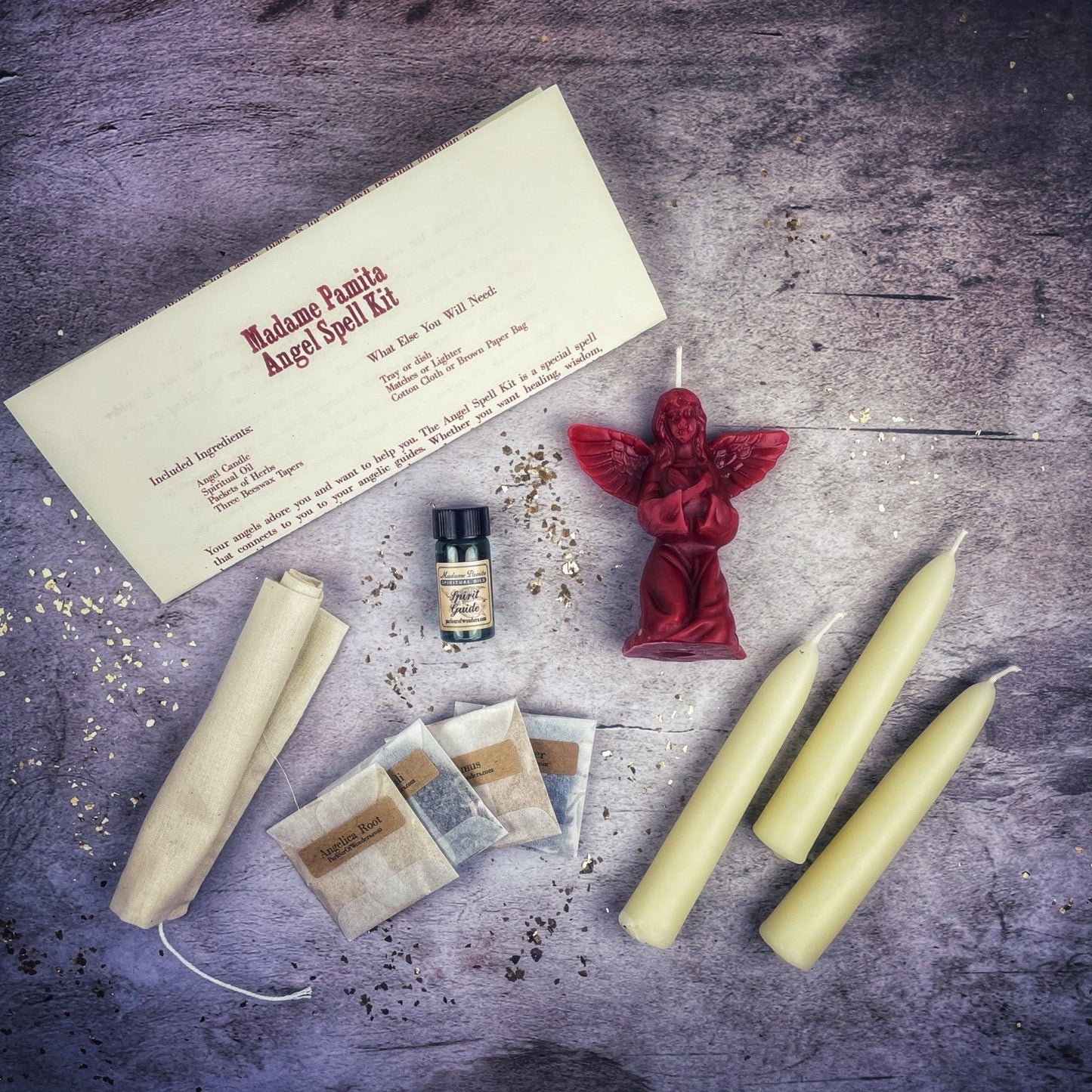 Angel Candle Spell Kit - Connect with Spirit Guides & Divine Blessings