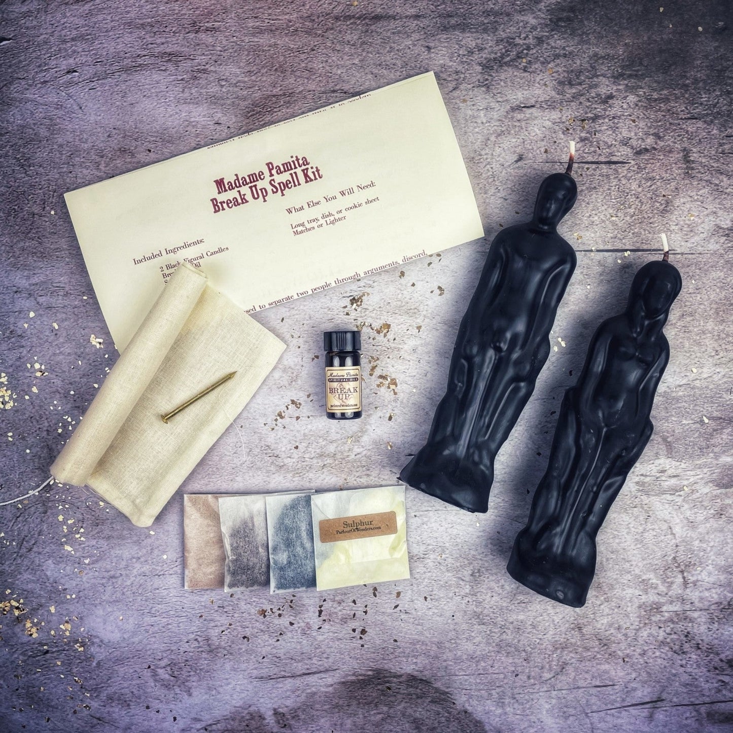 Break Up Candle Spell Kit - Female/Male - End Relationships & Partnerships