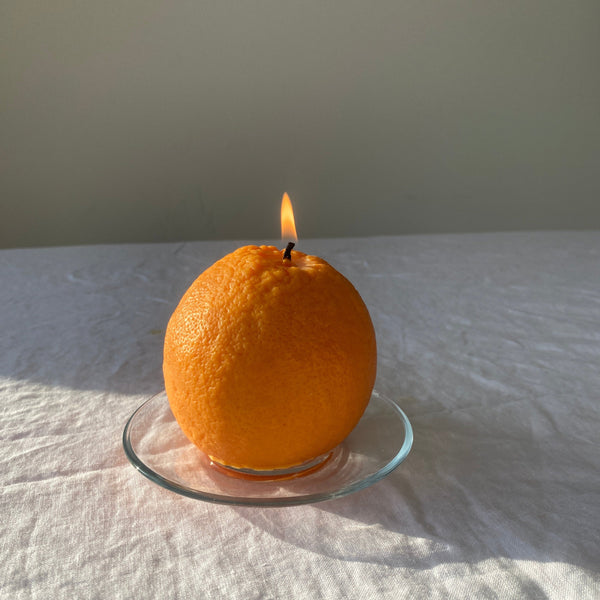 Large Orange Candle