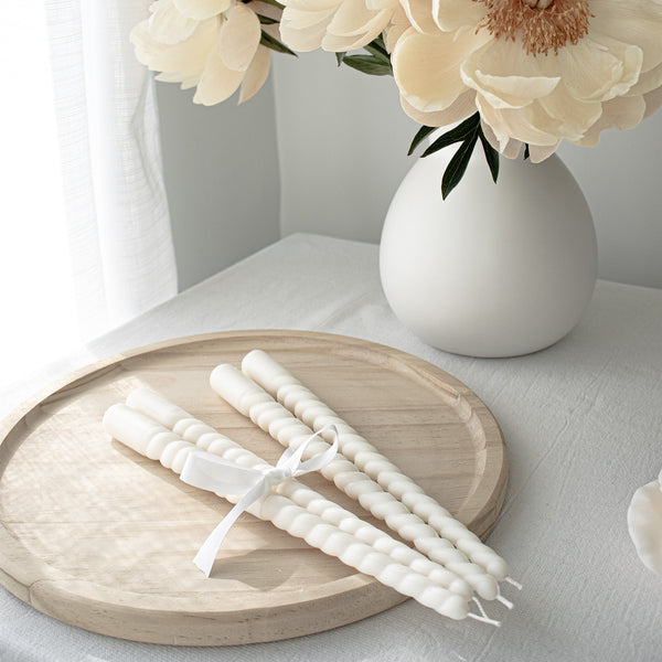 Swirl Taper Candles, Elegant Taper Candles