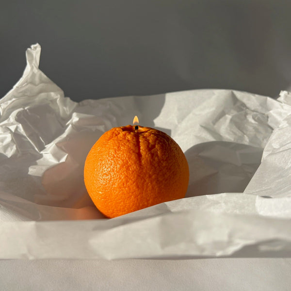 Large Orange Candle