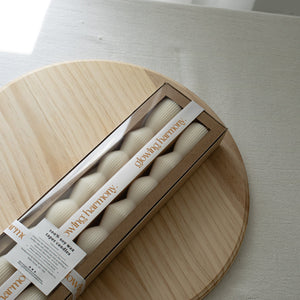 Ribbed Hourglass Taper Candles