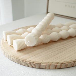 Ribbed Hourglass Taper Candles