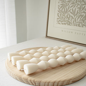 Ribbed Hourglass Taper Candles