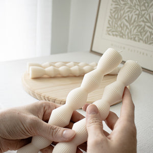 Ribbed Hourglass Taper Candles