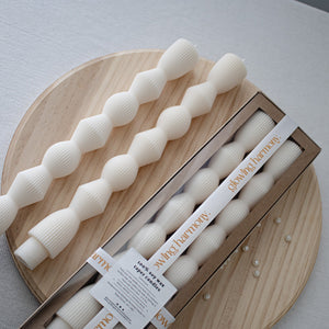 Ribbed Hourglass Taper Candles