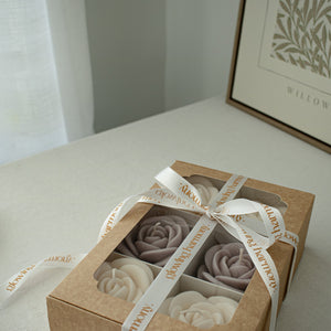 Rose Candle Gift Box, Set of 6 Blooming Flower Candle