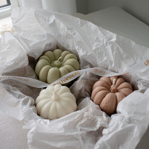 Pumpkin Candle Set in Gift Box, Autumn Pumpkin Candles