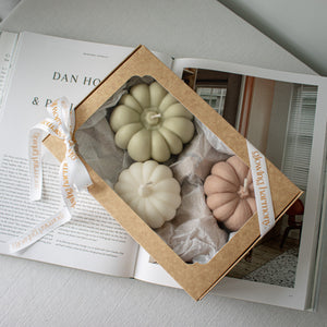 Pumpkin Candle Set in Gift Box, Autumn Pumpkin Candles