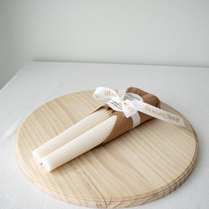 Ribbed Tower Candles- Set of two