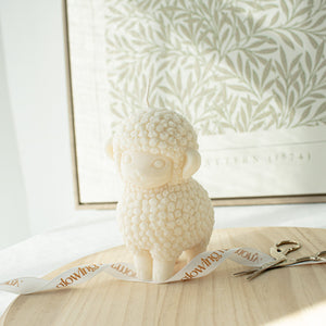Easter Lamb Candle, Farmhouse Sheep Candle Decor