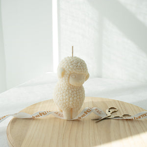 Easter Lamb Candle, Farmhouse Sheep Candle Decor